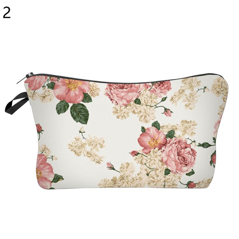 Lihao Duurzame rits ophanggat cosmetische rozenbloemprint grote capaciteit toilettas voor vakantie- 1_voghion.com