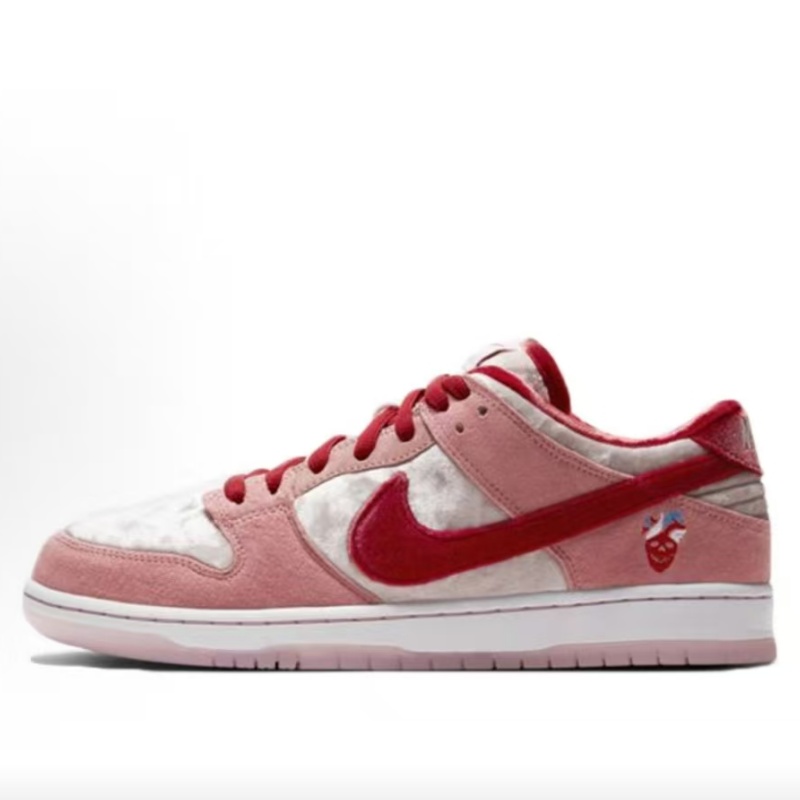 Nike Dunk SB SB Pro QS Wrap Anti-slip Low-top Sneakers For Both Men And Women In Pink And White