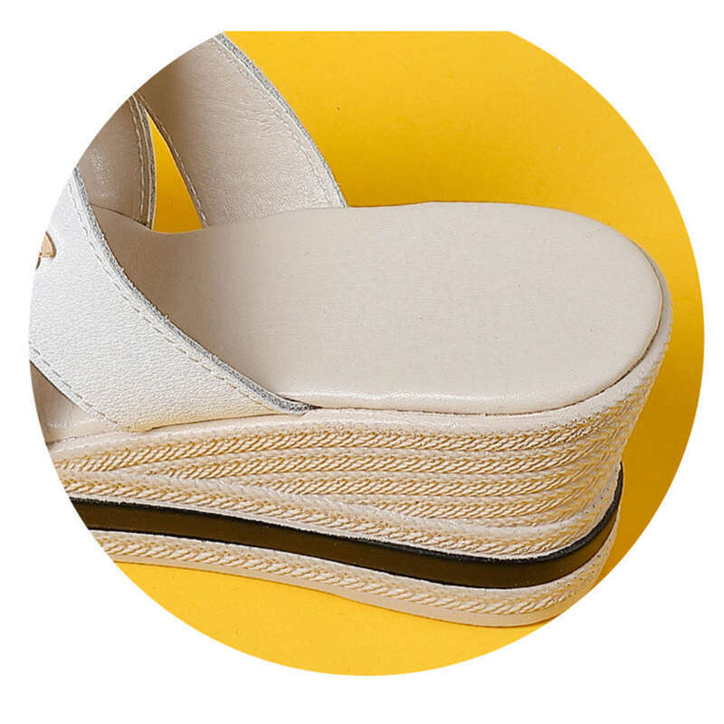 Chinelos de praia femininos Marjorie Summer Slope Heel com sola macia e leves_voghion.com