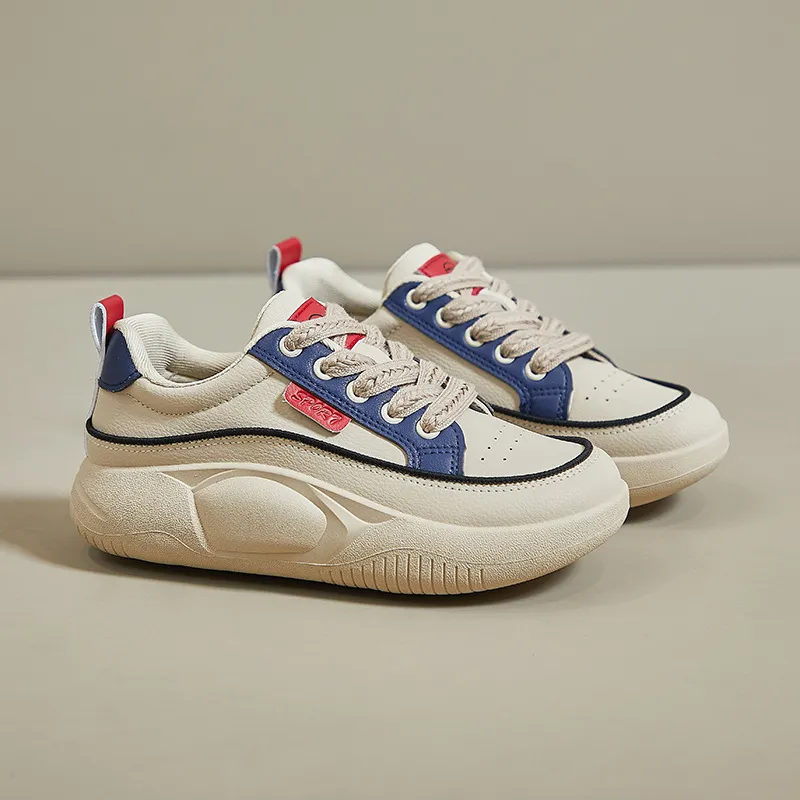 Thick Soled Shallow Low Cut Dad with Mesh for Comfortable Breathability Minimalist and Versatile Casual Board Shoes_voghion.com