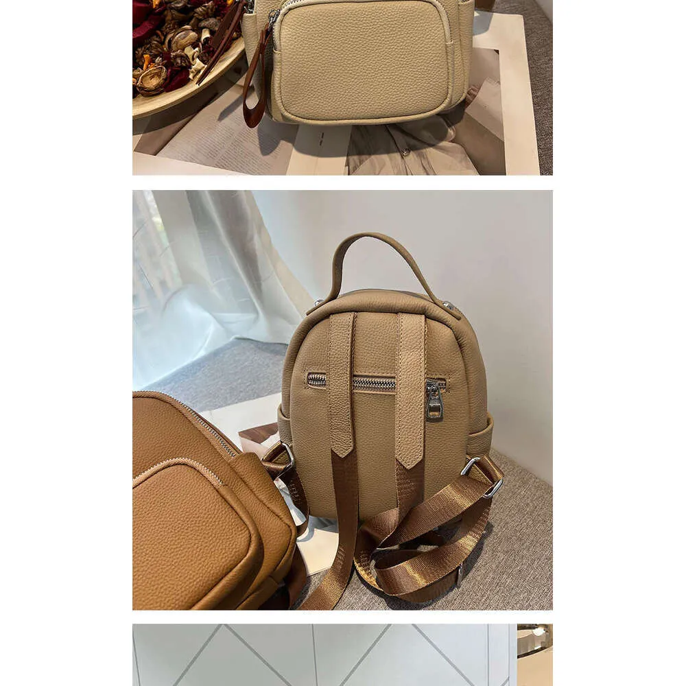 Designer Leather Small Backpack For Women Lichi Pattern Travel Bag_voghion.com