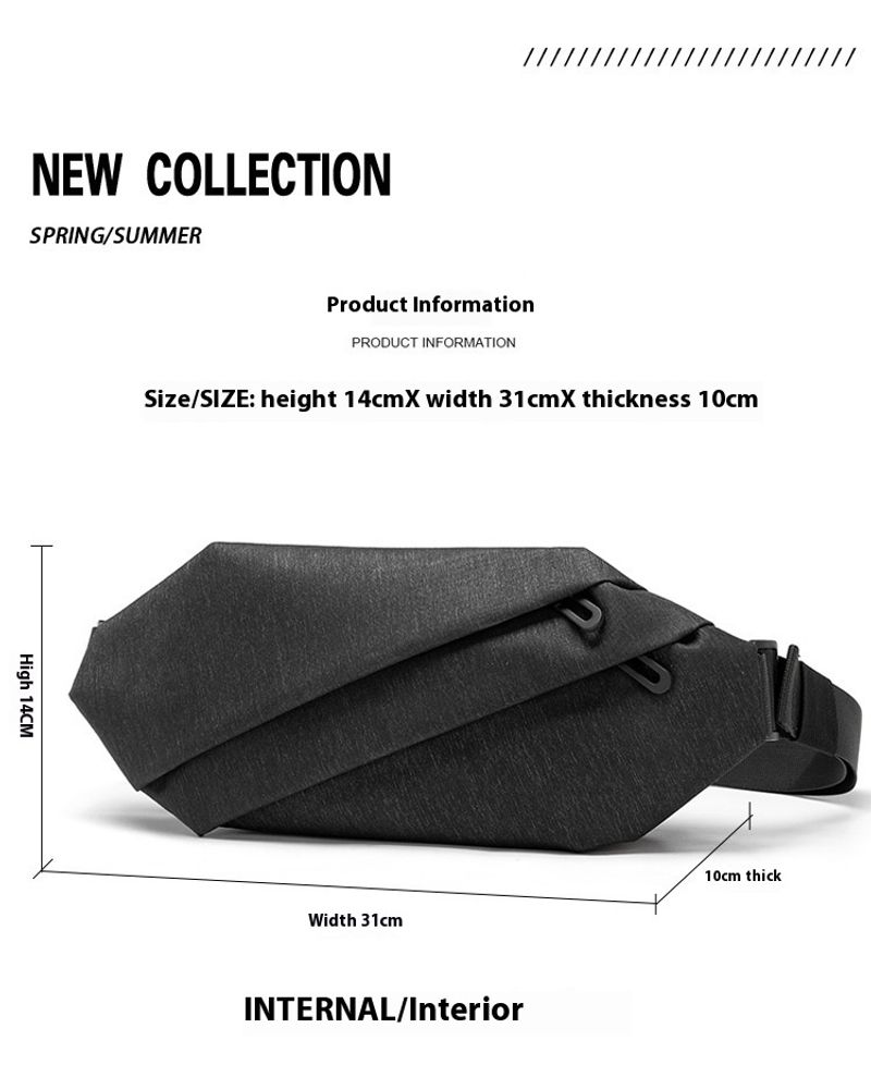 Brust trendige Marke einzelne Schulter Crossbody Ins Funktion Herren Sport Taille leichte kleine Cross Bag Rucksack_voghion.com