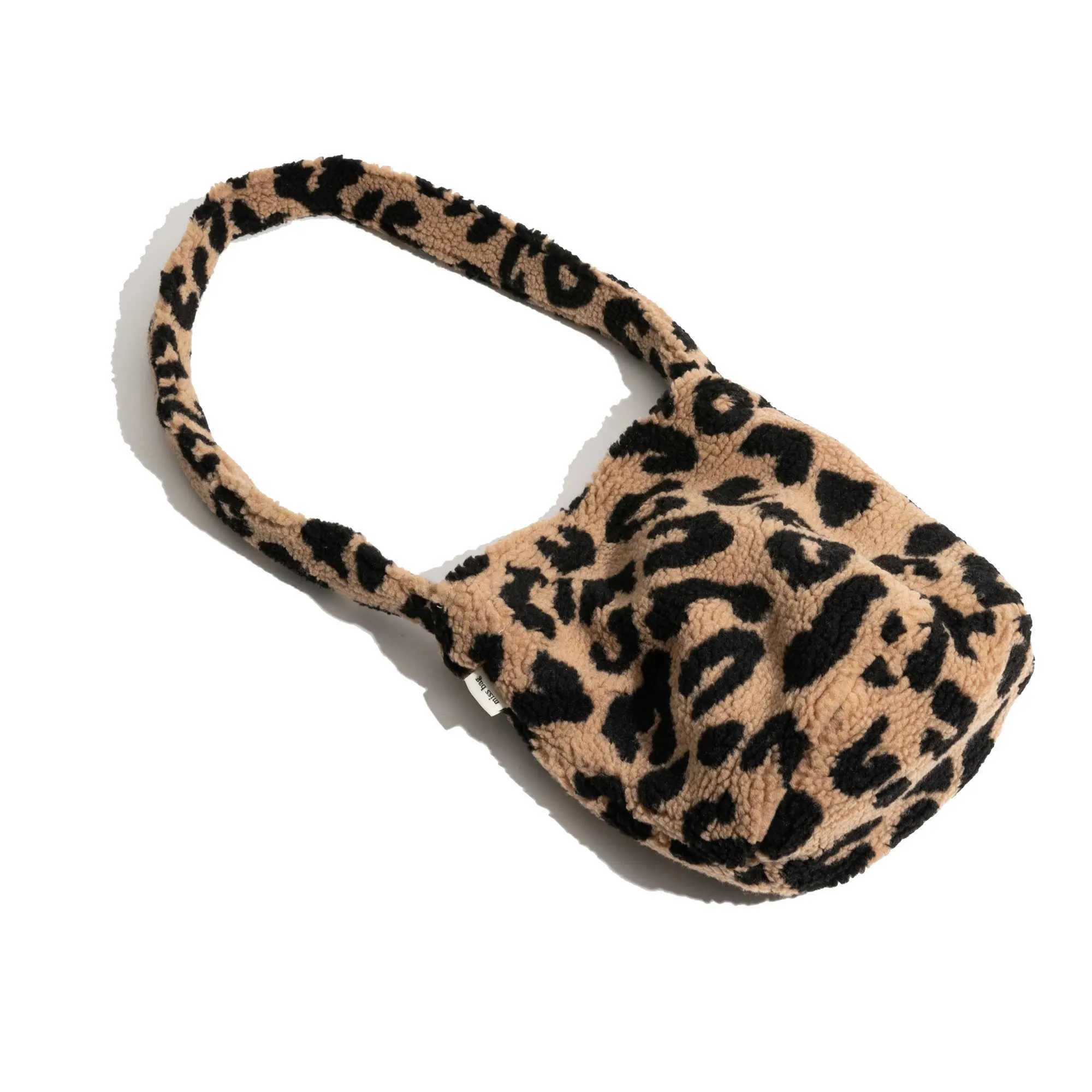 MABULA Podzimní zimní jehněčí látka crossbody s leopardím vzorem a zvířecím vzorem, měkká teplá kožešinová stylová taška přes rameno pro dámy, každodenní použití, telefon_voghion.com