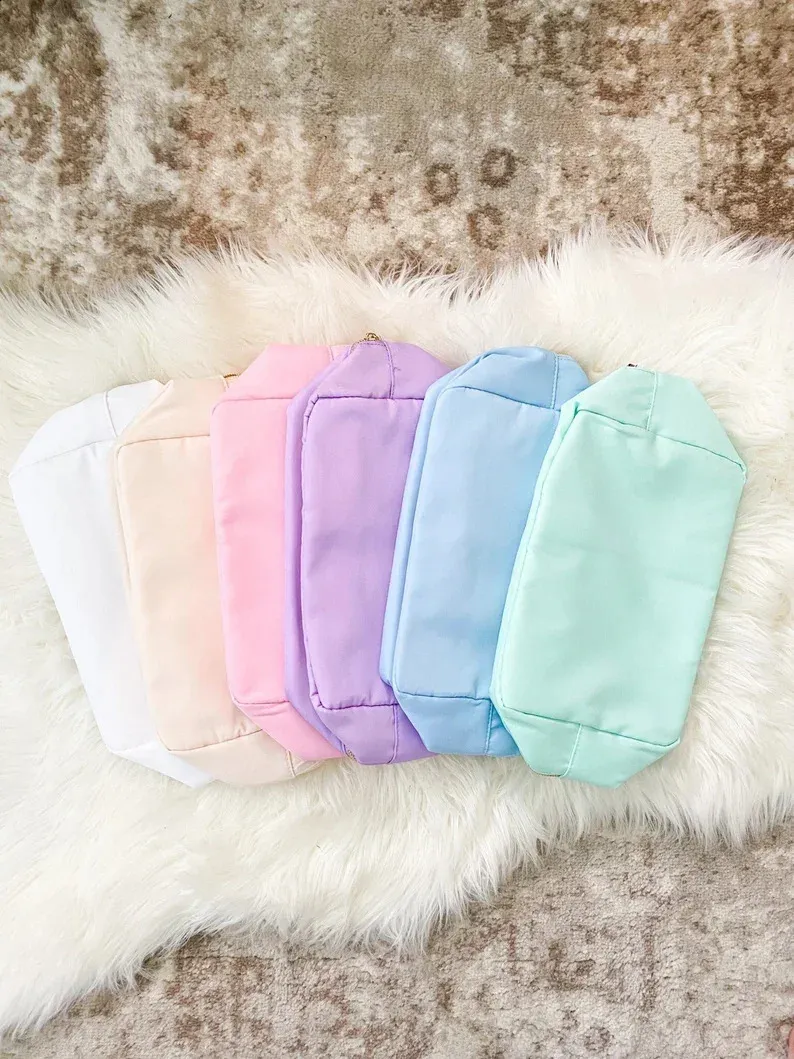 Factory Wholesale Multi Color Women Makeup Waterproof Nylon Brush Custom Pouch Cosmetic Bag 241120_voghion.com
