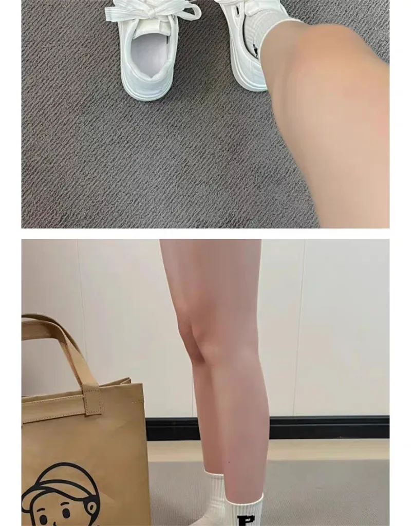 Casual Platform Sneakers For Women Versatile White Trainers_voghion.com