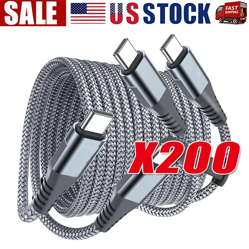 60W To USB-C Cable Fast Charger Lot PD Nylon Cord For IPhone 16 Samsung_voghion.com