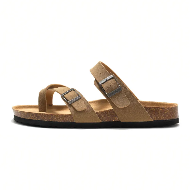 New Fashion Men's And Women's Cork Slippers Frosted Style, Couples Beach Easy To Wear Sandals A Line Horse Shoes_voghion.com