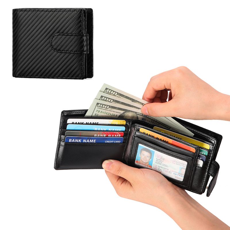 Herren kurze Lederbrieftasche Top-Schicht Rindsleder RFID Anti-Diebstahl-Bürste Mode Casual Außenhandel Brieftasche_voghion.com