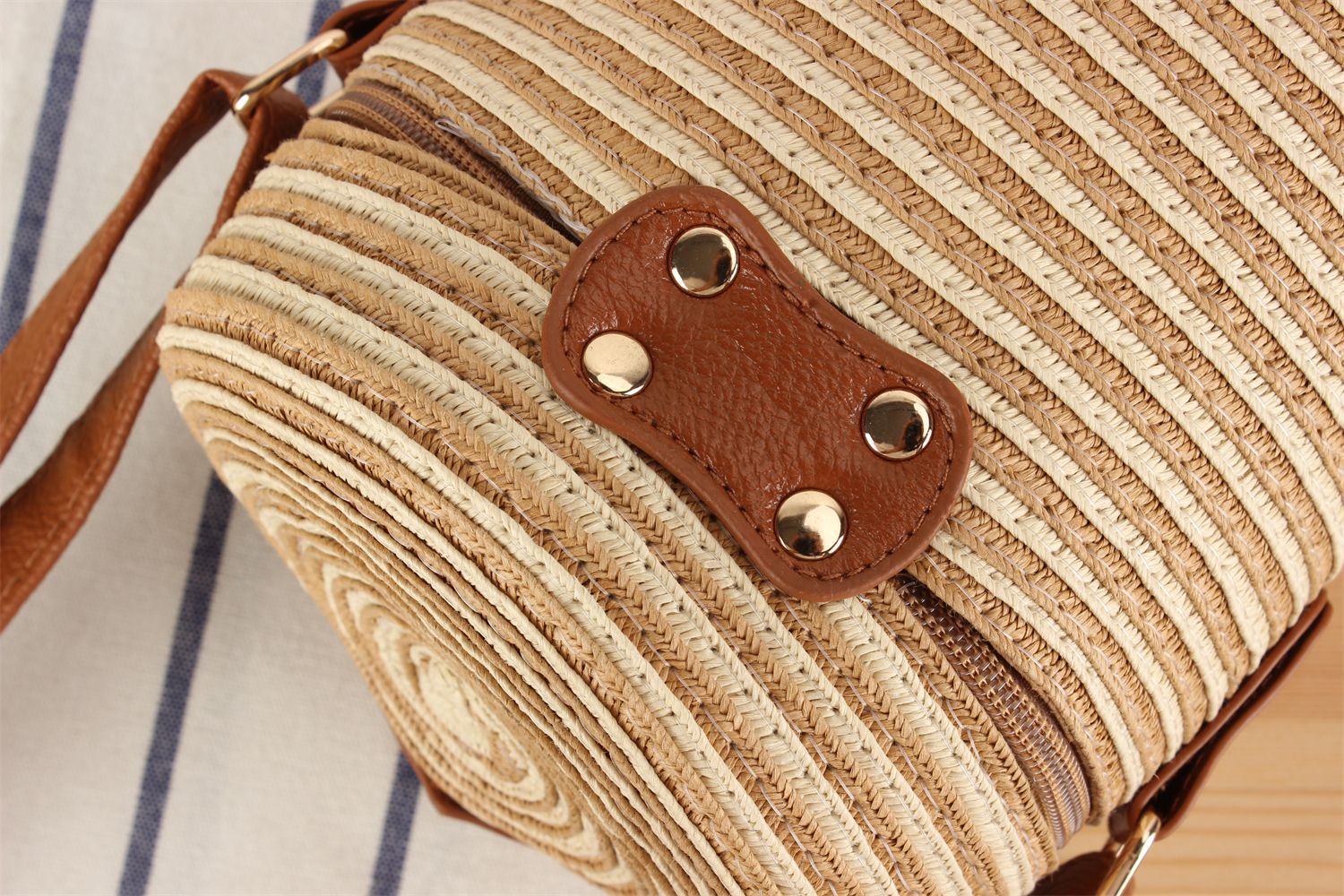 Damenmode Einzel-Schulter-Strohtasche pastoralen Stil Strandtasche_voghion.com