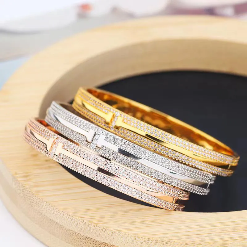 Gold Bangle Bracelet With Charm Design For Women And Men_voghion.com