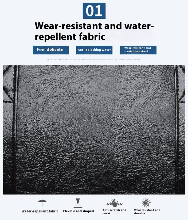 Neue trendige Fiess-PU-Reisetasche großem Fassungsvermögen Herren mit Spritzschutz für Sport und Damen_voghion.com