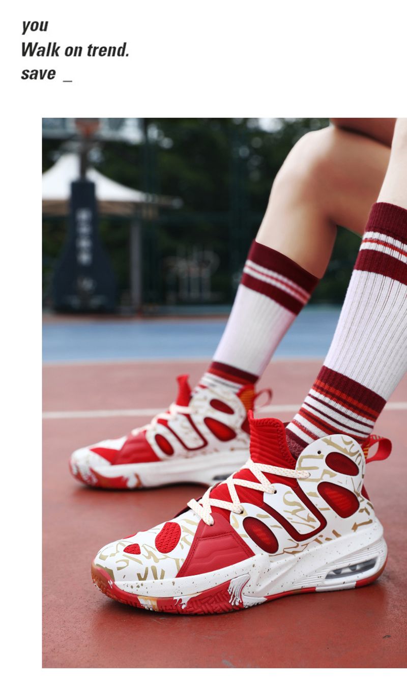 Pratici stivali da combattimento alti da basket Kobe, scarpe sportive antiscivolo resistenti all'usura, assorbimento degli urti da parte degli studenti_voghion.com