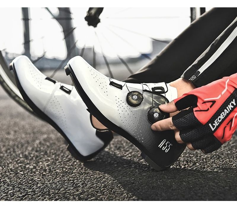 Cost performance Men's ultra light self-locking professional flat shoes, optional D-pedal, road bike compeon_voghion.com