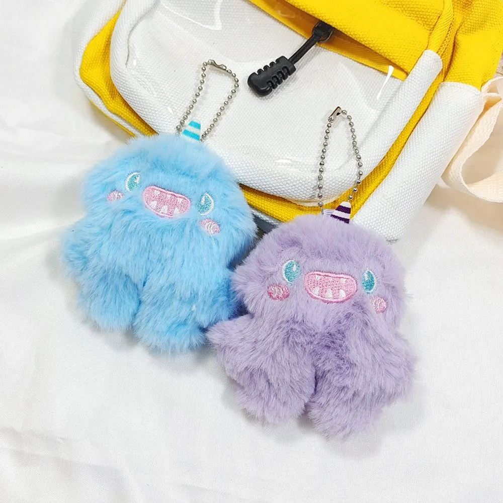 1Pcs Cute Cartoon Fuzzy Plush Phone Key Beaded Keychain For Anti-Lost Chain Hanging Jewelry Bag Accessories_voghion.com