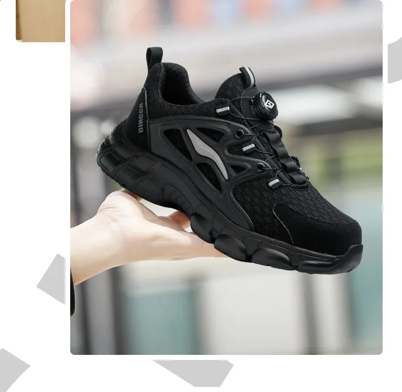 Rotating Button Mens Womens Steel Toe Plus Size 47 48 Work Sports Shoes Protective Safety Boots 250226_voghion.com