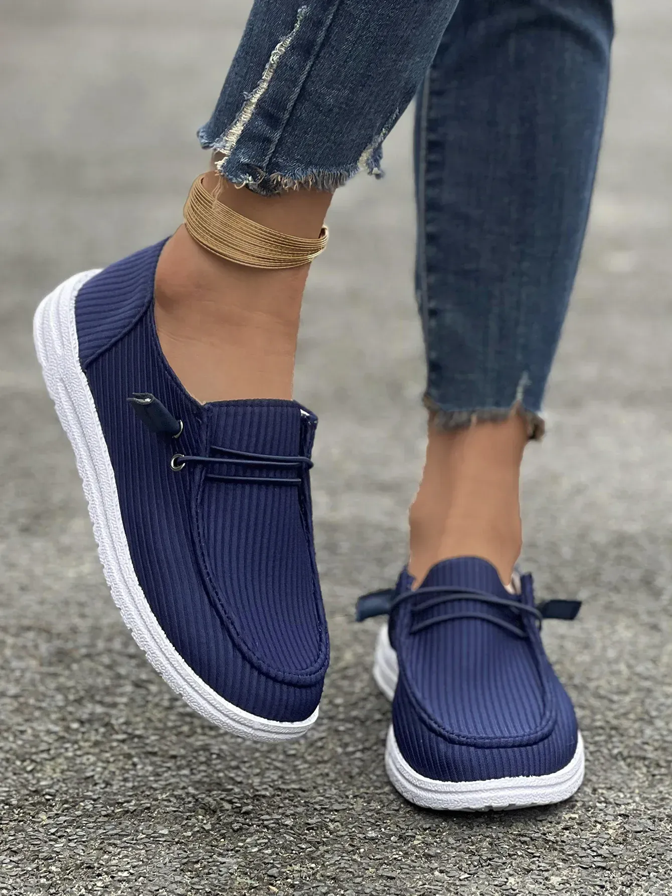 Mocassini da uomo nuovi, piatti, morbidi, con fascia elastica, comodi, antiscivolo, scarpe da skateboard singole da donna 2024_voghion.com