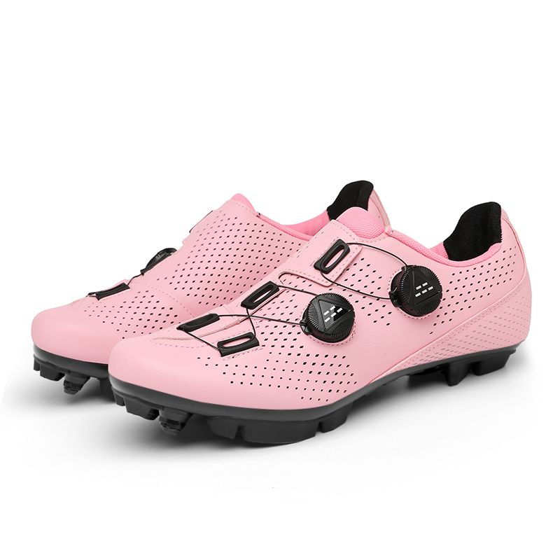 Cost performance Women's MTB pink bicycle shoes, speed lock, outdoor sports shoes_voghion.com