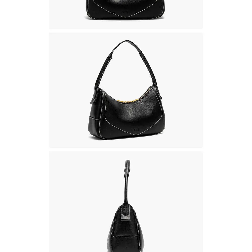 Borsa a mano alla moda classica retrò a forma di mezzaluna, borsa a tracolla da donna tinta unita per pendolari d'affari_voghion.com