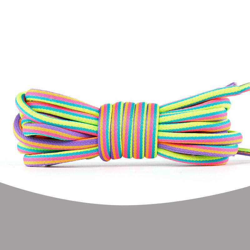 Athletic Shoelaces, Round And Thickened Chunky Sneakers, Basketball Shoes, Casual Leather Shoes, Martin Boots, Black And White_voghion.com