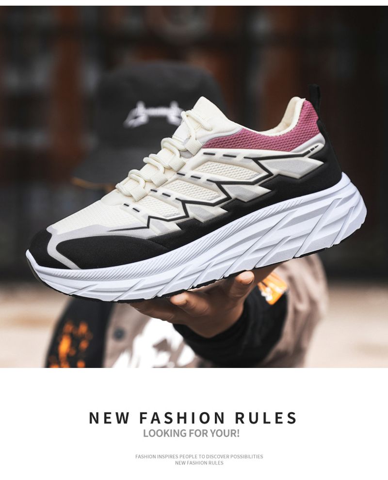 Frühling Neue 2024 Outdoor Bergsteigen Herren Freizeit Sport Leichte Laufschuhe Atmungsaktiv Dicke Sohle Papa Schuhe_voghion.com