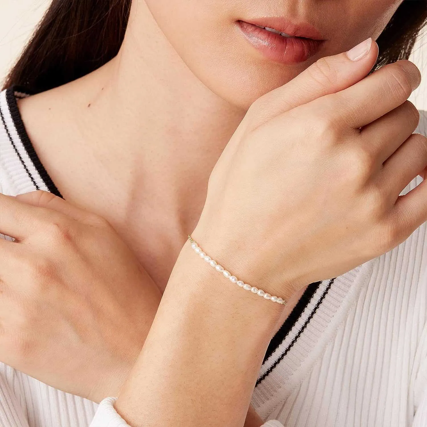 PAVOI designer ékszer 14 karátos aranyozott édesvízi akvakultúra | Női karkötő gyöngyökkel, ingyenes szállítással_voghion.com