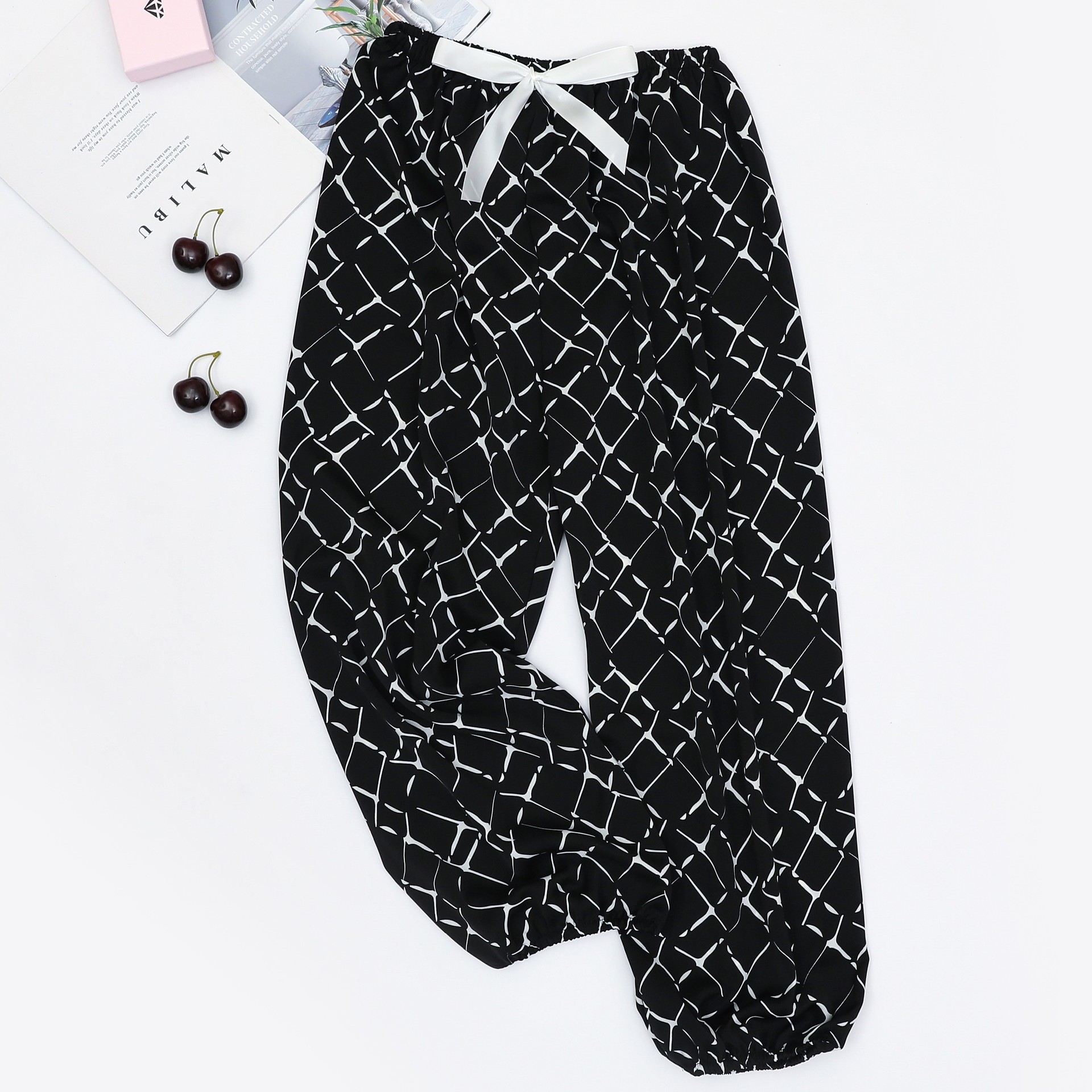 Women's Sleepwears  Thin breathable bloomers plus size loose casual ankle pants_voghion.com