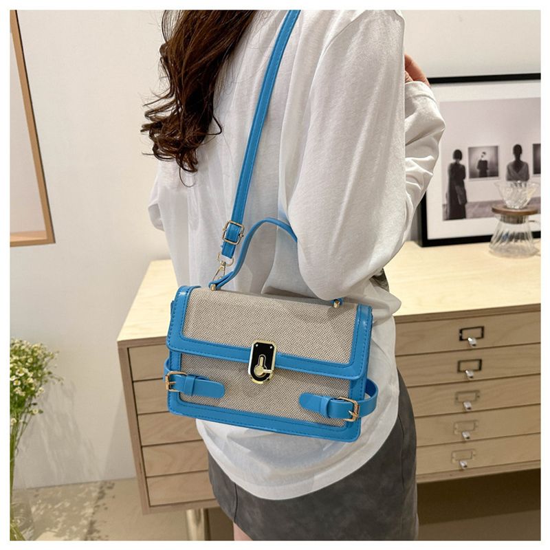 Women's Contrast Color This Year Popular Trend Ins Hand Held Single Shoulder Crossbody Ladies Small Square Bag_voghion.com