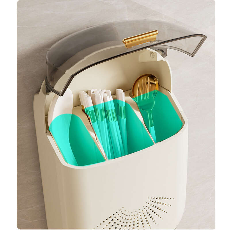 A Storage Box Forgotten Chopsticks, No Need For Punching, Household Cage, Kitchen Spoon Bucket, Wall Mounted Cage Rack,_voghion.com