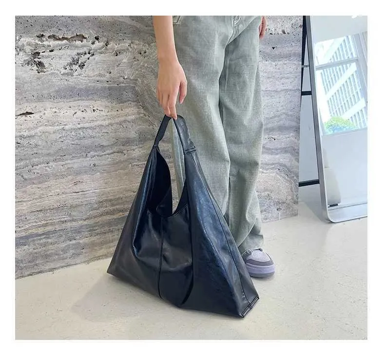 Moud Sier Fraen Schëller Grouss Mark Design Damen Hobos Handtaschen PU Lieder Grouss Totes Pendelen weiblech Achselhöhlebeutel_voghion.com