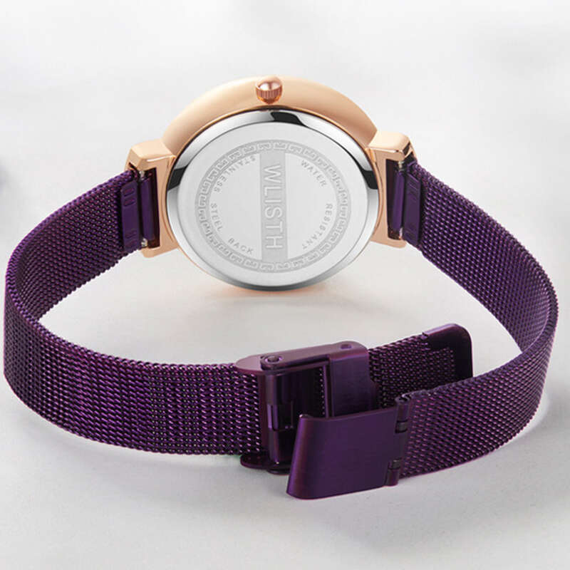 Woolis Marka Kadın Moda Elmas Örgü Bant Su Geçirmez Emniyet Tokalı Saat_voghion.com