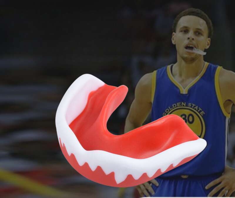 EVA Cutting Two-color Boxing Sanda Sports Guard, Shark Training Teeth Guard_voghion.com