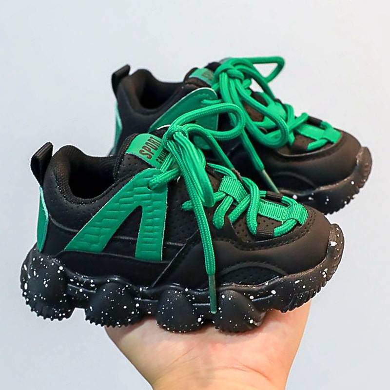 XUANMU enfants chaussures de sport enfants chaussures de course décontractées garçons filles respirant mode baskets anti-dérapant doux X0079