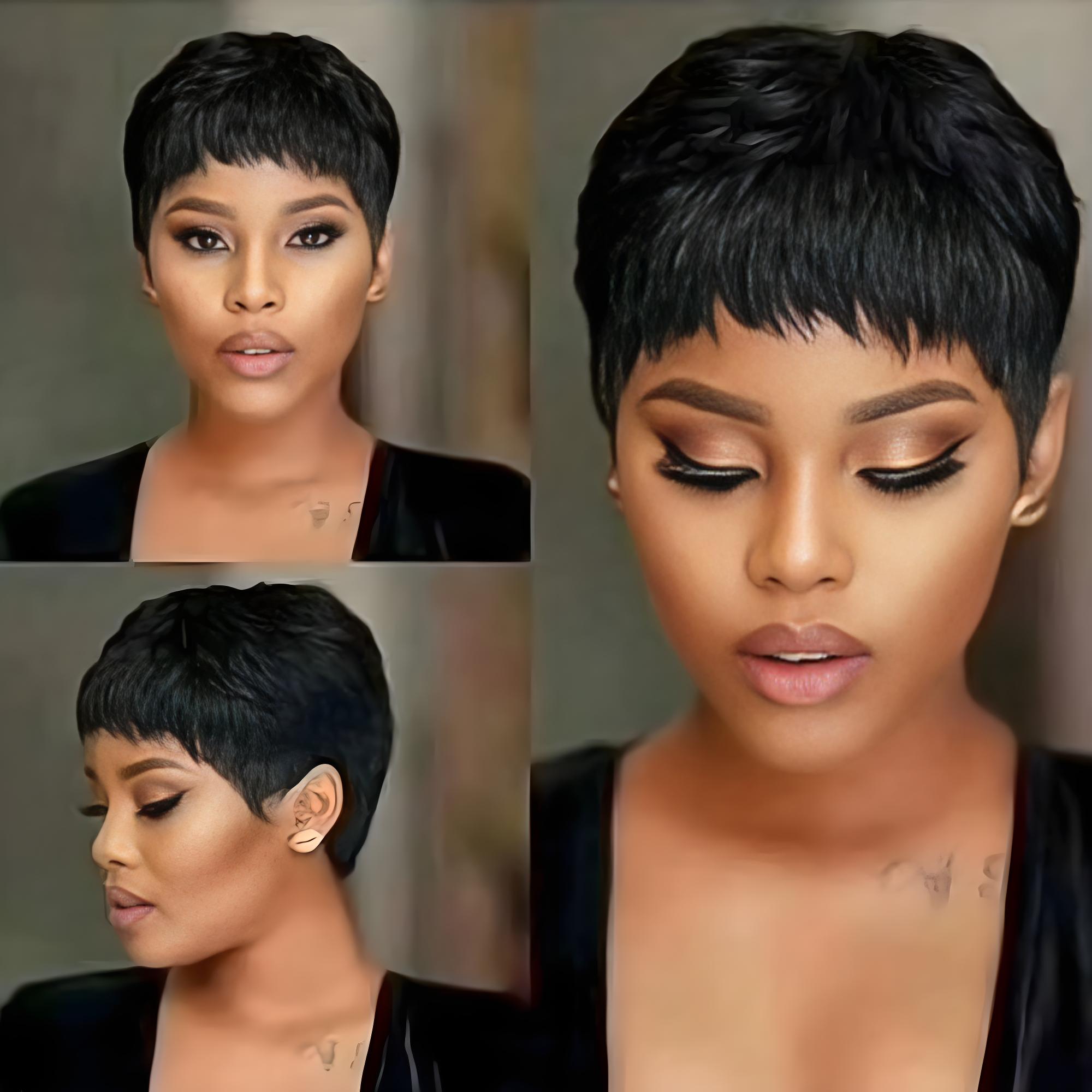 Hair Extensions Wigs Wig Female Short Hair Wig Full Real Hair Wig Full Head Cover Humanhairwigs