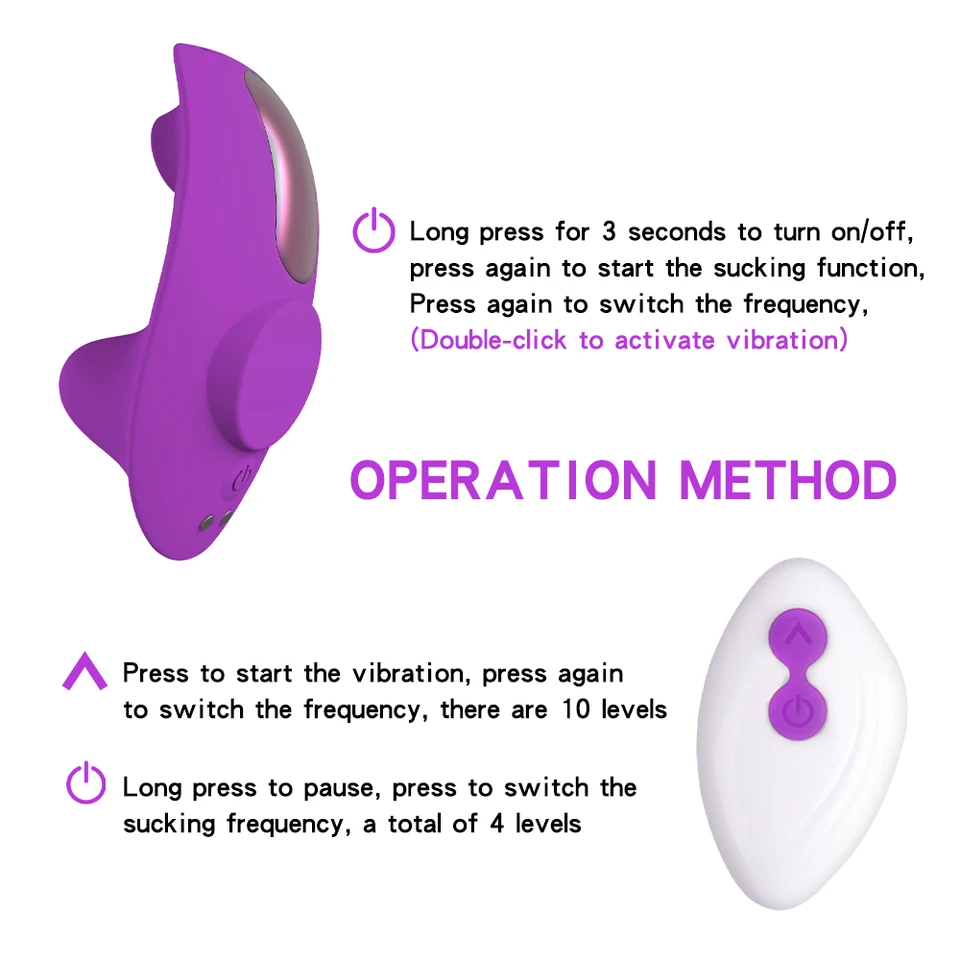 2 In 1 Wearable Clitoris Sucker Vibrator Panties Stimulator_voghion.com