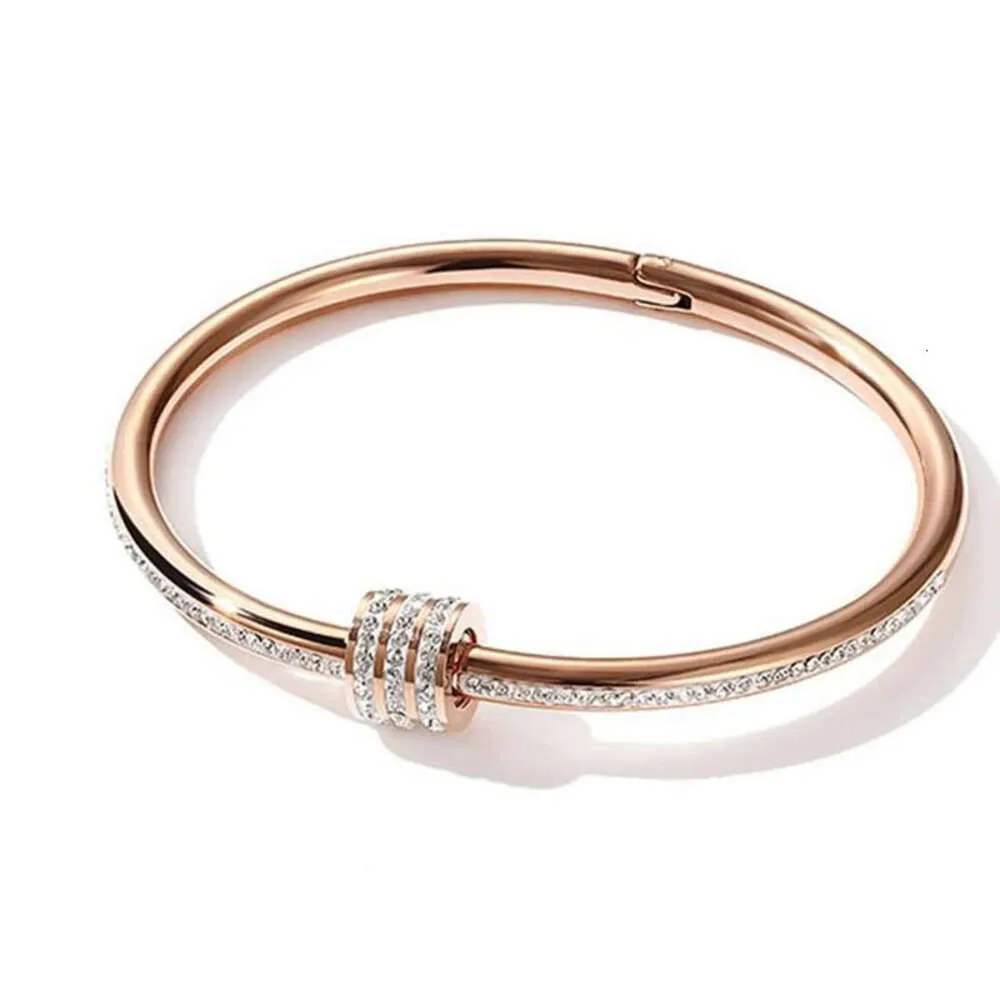 Link Bracelets Wholesale Trendy Female Pendant Gold Color Choker Bracelet Crystal Bangles Bead Women Girl Metal Jewelry_voghion.com