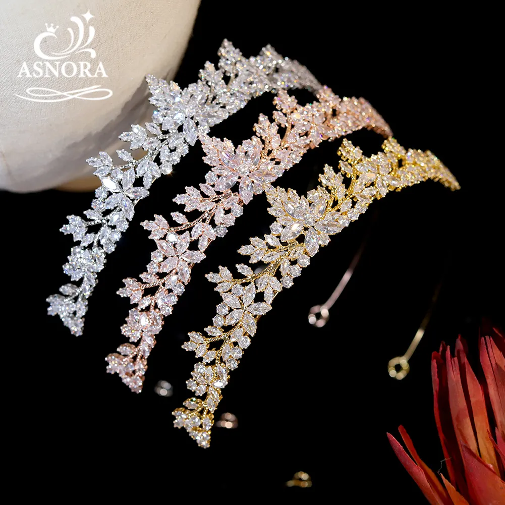 ASNORA Fashion Tiara Corone Bambini Ragazza Spettacolo Sposa Ballo Sposa Damigella Regalo Festa di Nozze Gioielli Accessori per Capelli_voghion.com