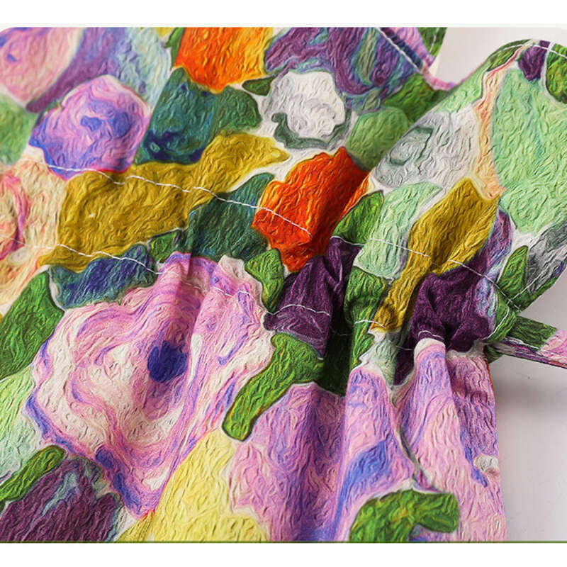 Summer New Oil Painting Art Girls Bundle Shoulder Large Capacity Canvas Simple Small Flower_voghion.com