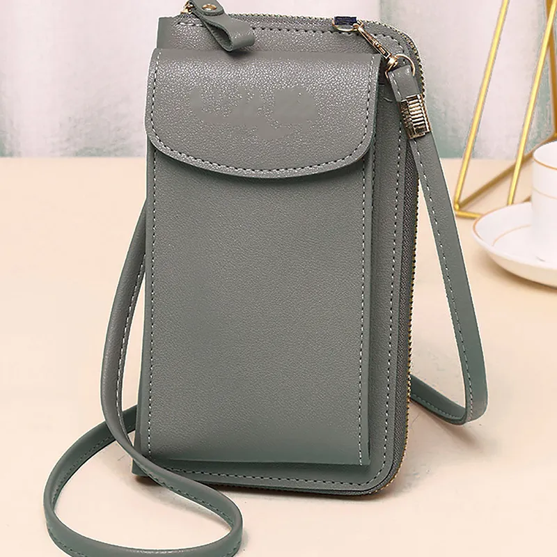 Yogodlns Lässige Handy-Umhängetasche für Frauen aus PU-Leder, multifunktionale Messenger-Handtasche mit Klappe, Damentasche_voghion.com
