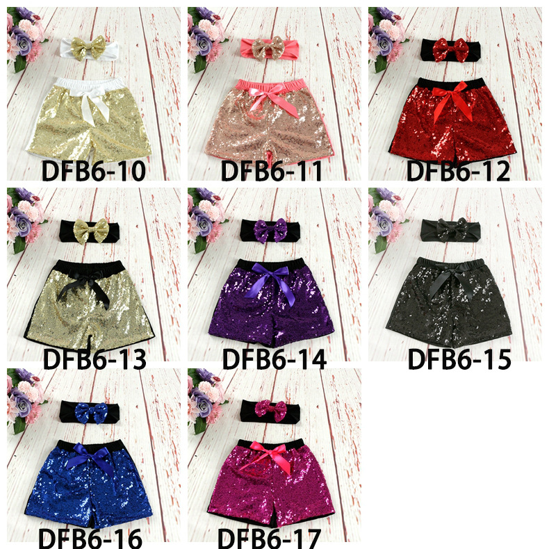Mother&Kids Children's sequin shorts bow cotton close-fitting cotton boxers_voghion.com