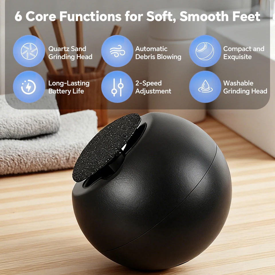 Râpe pieds électrique rechargeable avec deux vitesses_voghion.com