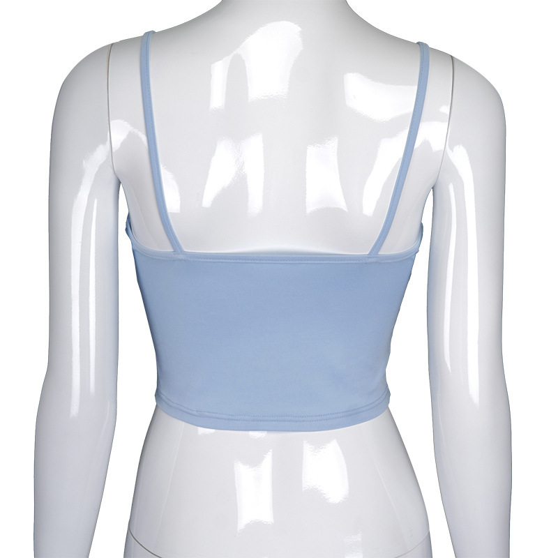 2024 New Open Back Hollow Short Small Suspended Top for Women_voghion.com