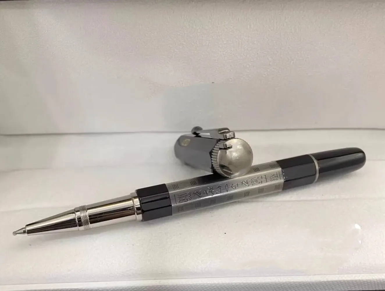 Vente en gros Proust Great Master Series - Stylo à encre à pistons Old Proust avec capuchon en métal, stylo rétro bicolore égyptien rond Heritage Series, stylo signature,_voghion.com