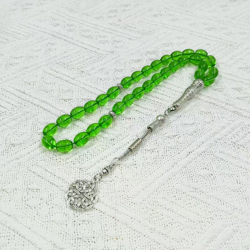 Braccialetto rosario unisex con 33 perle di riso e 8 cristalli_voghion.com