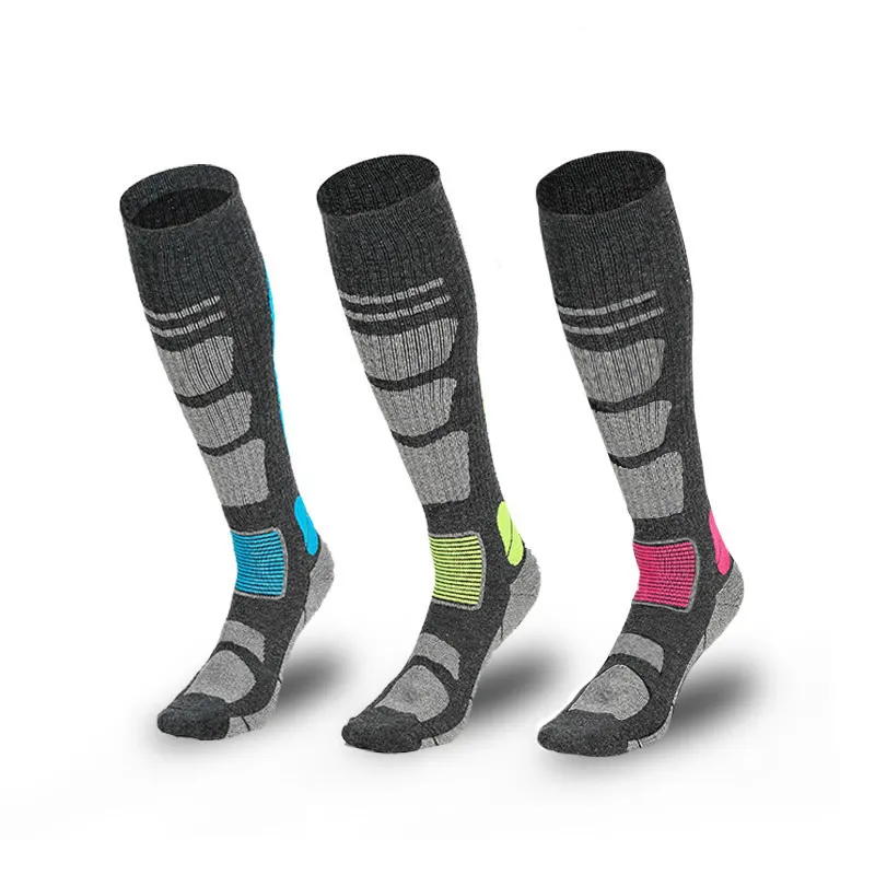 Calcetines de esquí de lana merino para hombre, para deportes de invierno, snowboard, ciclismo, senderismo, esquí, calcetines térmicos hasta la rodilla para hombre y mujer 230322_voghion.com
