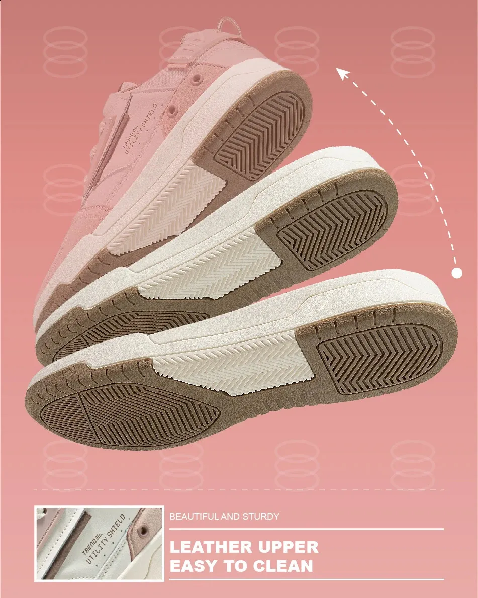 Baasploa Dames Outdoor Casual Mode Leren Ademende Sneakers Wandelschoenen Dames Antislip Comfortabel Skateboard_voghion.com