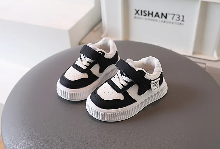 Children's Thin Bottom Plate Spring And Fall New Boys Velcro Low-top Girls White Tide Children's Shoes Sizes US6C-US13C_voghion.com