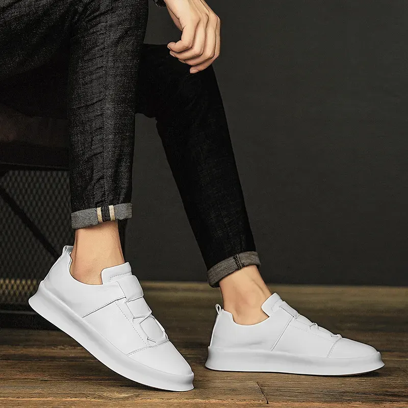 Leather Men's Brand Casual High Quality Walking Sneakers New Fashion Italian Handmade Designer Sport Shoes_voghion.com