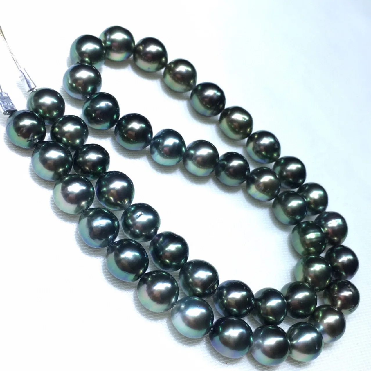 Collana di perle nere vere da donna elegante perla tonda mare_voghion.com