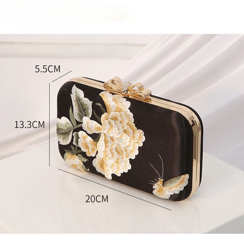 Nouveau dîner brodé style chinois cheongsam avec robe de soirée pour femme papillon wer pochette drapeau_voghion.com