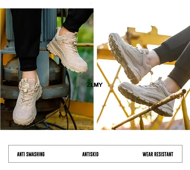 Chaussures de sécurité pour hommes, sans embouts métalliques, embouts en plastique, isolées, 6 kV, réfléchissantes, 250402_voghion.com